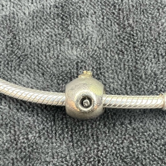 RETIRED Pandora Two Tone Apple & Worm - Picture 3 of 3